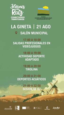 Cartel Jóvenes con Raíz en La Gineta