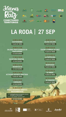 Cartel Jóvenes con Raíz en La Roda