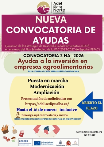NUEVAS AYUDAS ADEL EMPRESAS AGROALIMENTARIAS 2026 page 0001