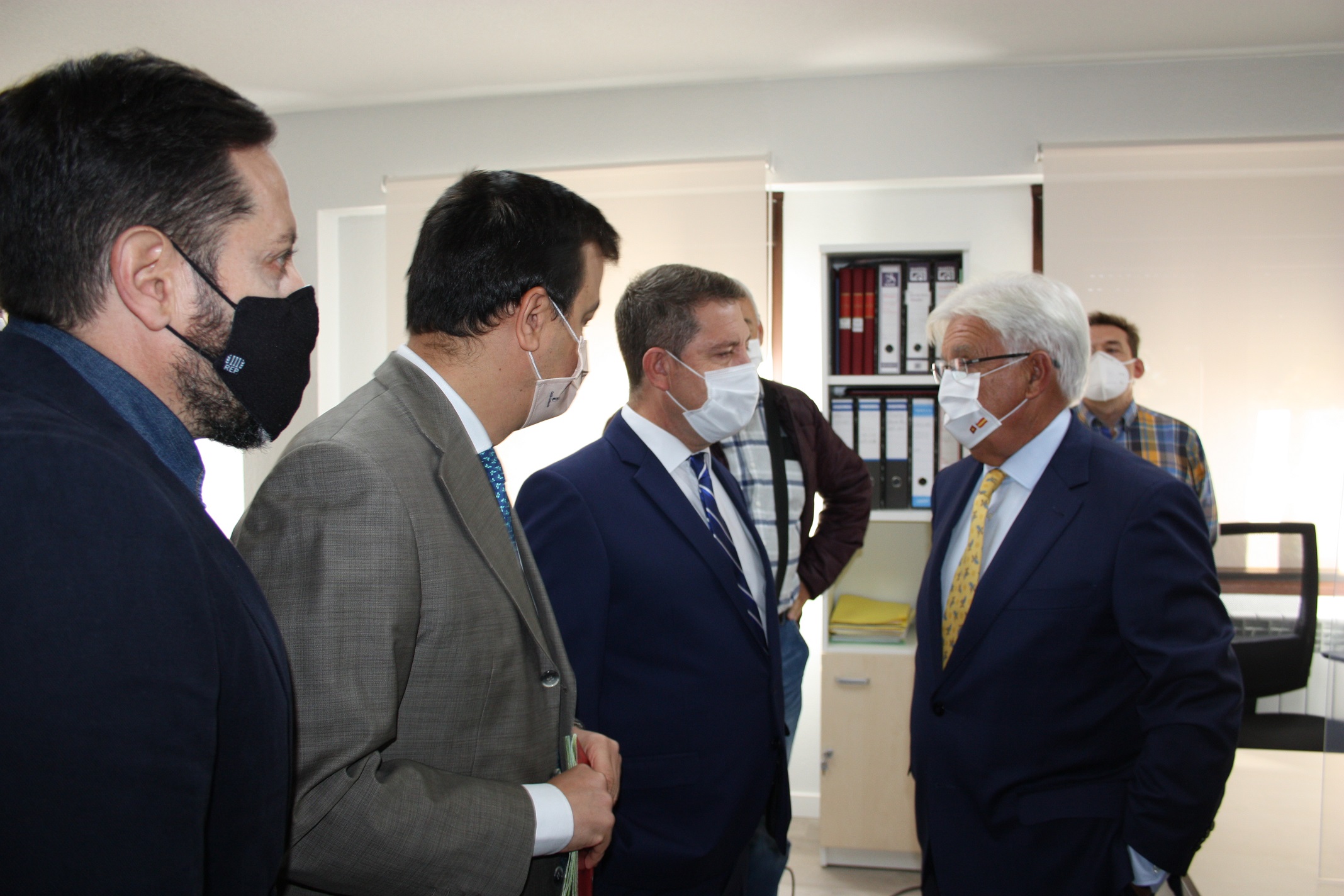 visita Page a RECAMDER presidente junto a Jesús Ortega consejero y alcalde Brihuega